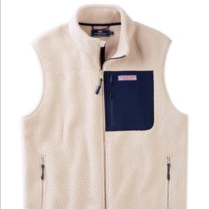 New Vineyard Vines Stillwater Pocket Sherpa Vest
